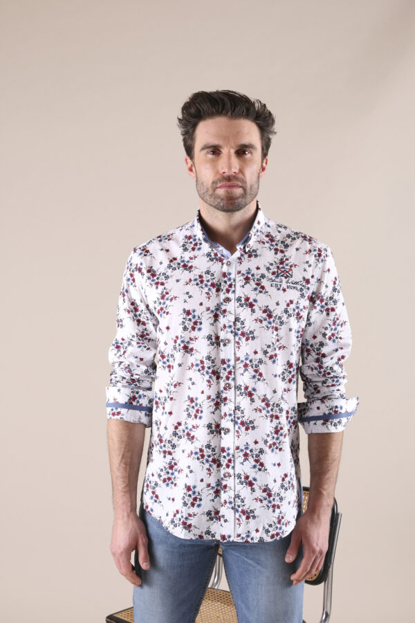 CHEMISE CASUAL BRIGHT FLOWERS